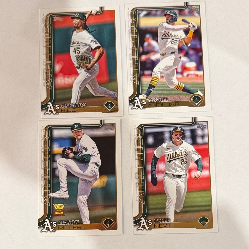 Athletics Topps Baseball Cards Set 2025